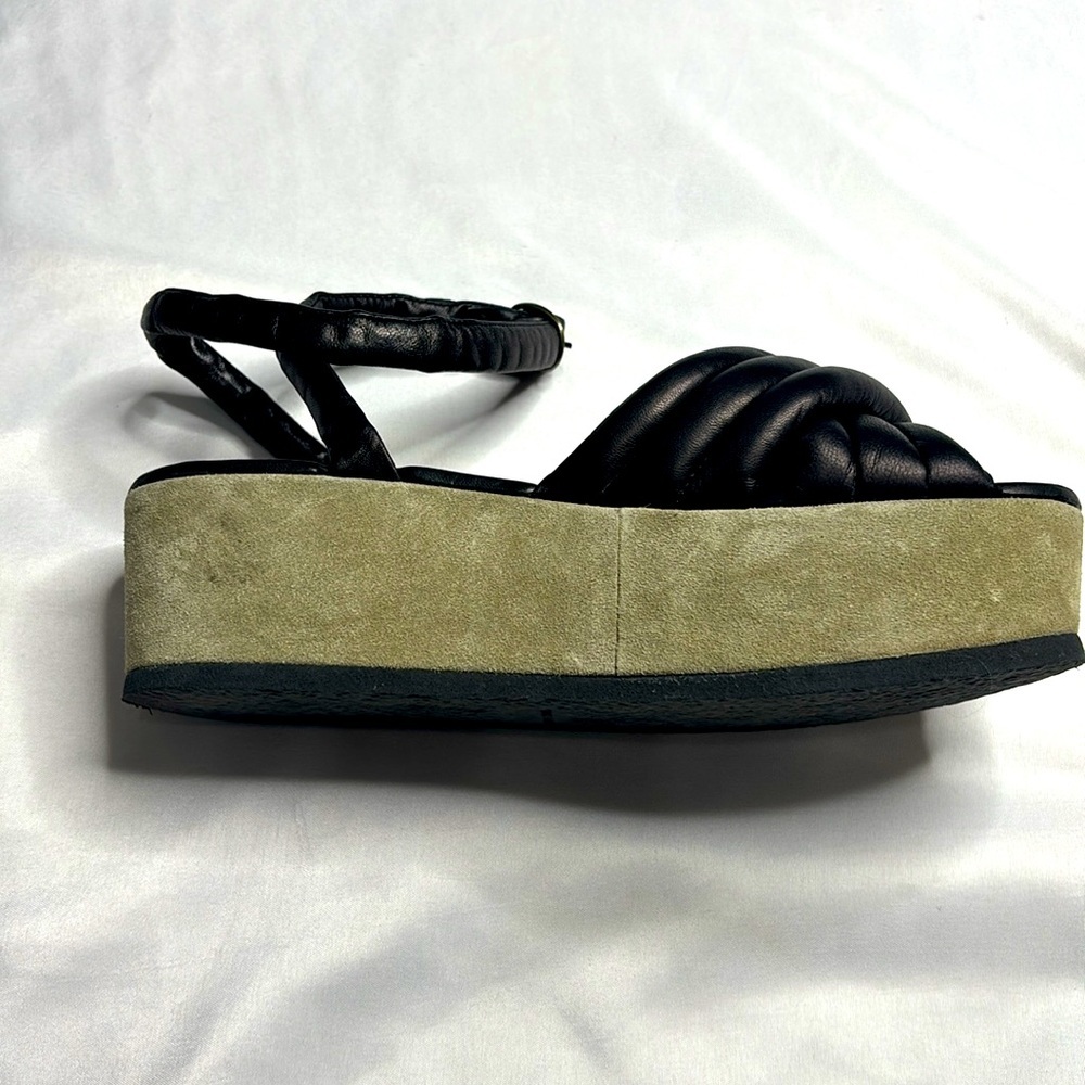 Isabel Marant Hayley Black Quilted Leather 2.5” Platform Sandals US Size 9 - Picture 4 of 11
